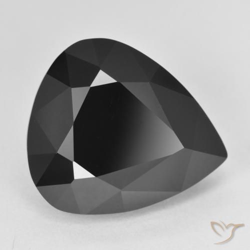 12.95ct Натуральный Шерл Турмалин, Форма груши, Непрозрачный