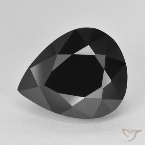 8.44ct Натуральный Шерл Турмалин, Форма груши, Непрозрачный