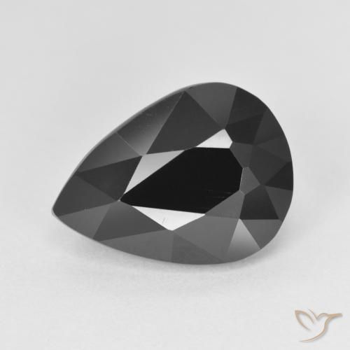 6.14ct Натуральный Шерл Турмалин, Форма груши, Непрозрачный