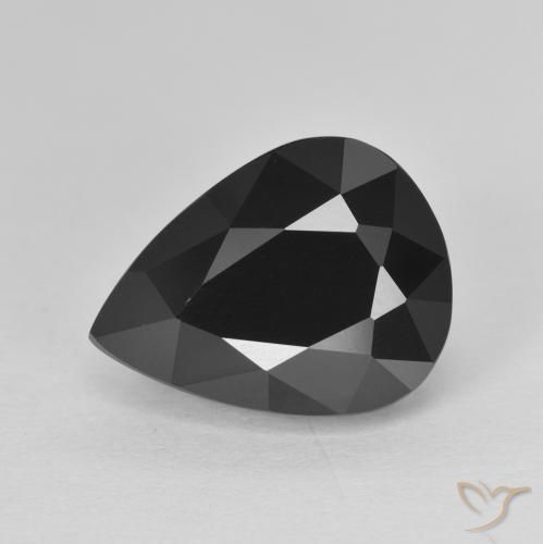 7.27ct Натуральный Шерл Турмалин, Форма груши, Непрозрачный