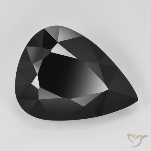 14.24ct Натуральный Шерл Турмалин, Форма груши, Непрозрачный