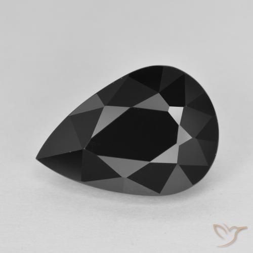 7.64ct Натуральный Шерл Турмалин, Форма груши, Непрозрачный