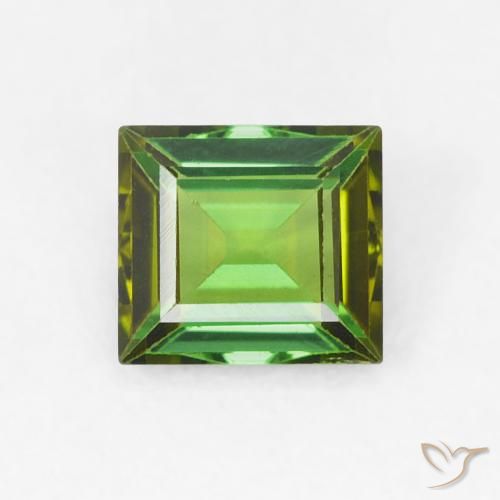 0.58ct Натуральный Землисто-зеленый Турмалин, Огранка Багет, VVS-VS