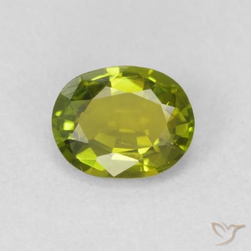 0.58ct Натуральный Ярко-зеленый Турмалин, Овал, Чистота VS