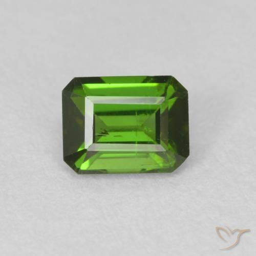 0.53ct Натуральный Землисто-зеленый Турмалин, Изумрудная огранка, Чистота VS