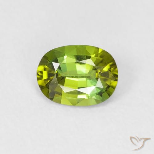 0.45ct Натуральный Средний зеленый Турмалин, Овал, Чистота VVS