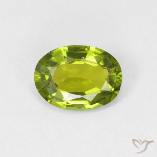 0.71ct Натуральный Ярко-зеленый Турмалин, Овал, Чистота VVS