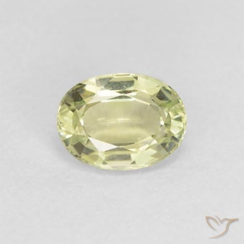 0.81ct Натуральный Светло-грушевый зеленый Турмалин, Овал, Чистота VVS