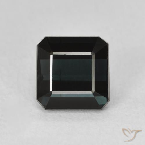 1.81ct Натуральный Темно-синий Турмалин, Изумрудная огранка, VVS-VS