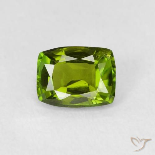 0.74ct Натуральный Средний зеленый Турмалин, Подушка, VVS-VS