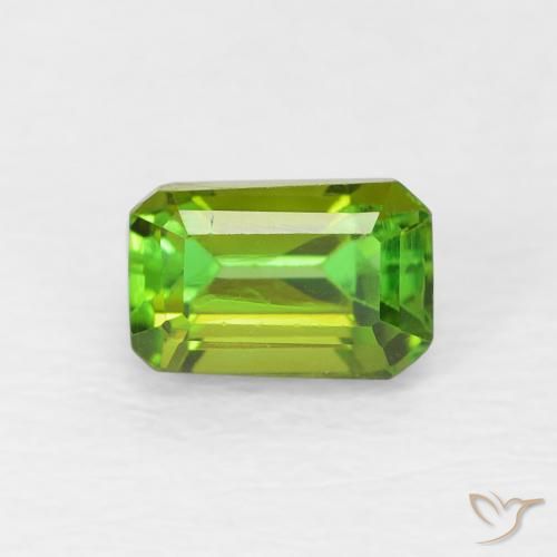 0.71ct Натуральный Medium Light-Green Турмалин, Изумрудная огранка, Чистота VVS