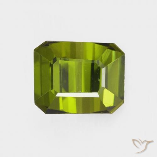 1.36ct Натуральный Темно-зеленый Турмалин, Изумрудная огранка, Чистота VVS