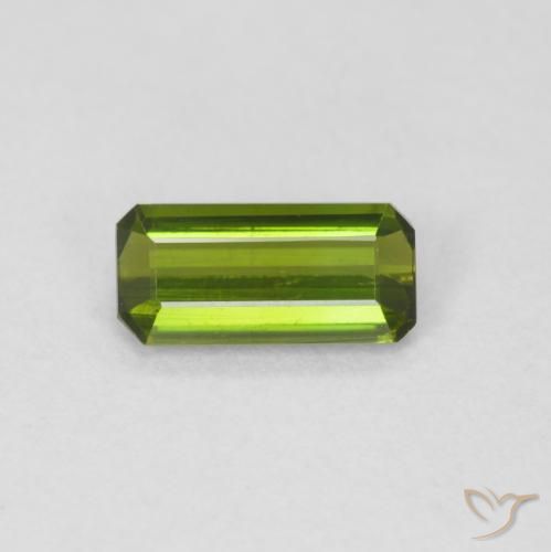 0.59ct Натуральный Средний зеленый Турмалин, Изумрудная огранка, Чистота VVS