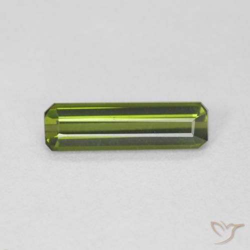 0.82ct Натуральный Землисто-зеленый Турмалин, Изумрудная огранка, Чистота VVS