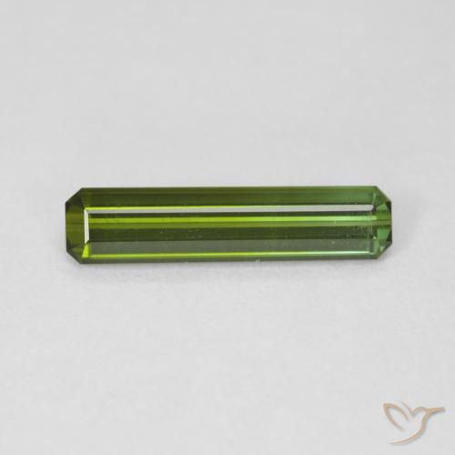 1.47ct Натуральный Травянисто-зелёный Турмалин, Изумрудная огранка, Чистота VVS