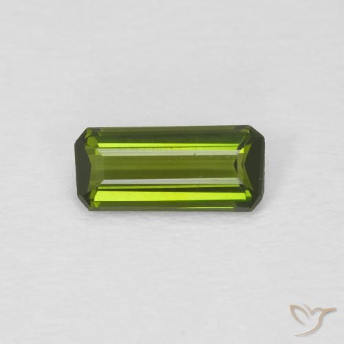 0.64ct Натуральный Темно-зеленый Турмалин, Изумрудная огранка, Чистота VVS