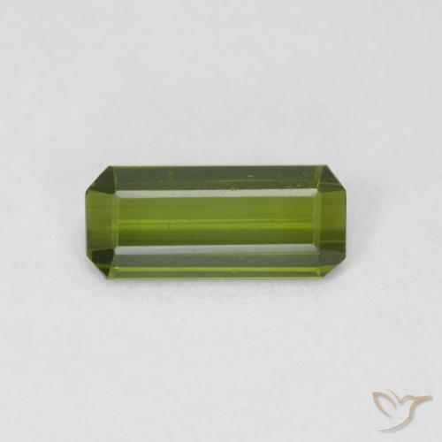 1.05ct Натуральный Темно-зеленый Турмалин, Изумрудная огранка, Чистота VVS