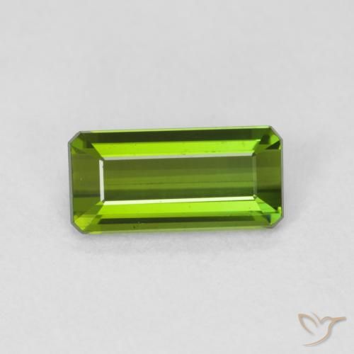1.07ct Натуральный Травянисто-зелёный Турмалин, Октагон / Изумрудная Огранка, Чистота VVS, Photo A