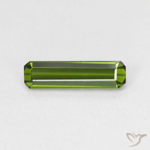 0.83ct Натуральный Желтовато-зеленый Турмалин, Изумрудная огранка, Чистота VVS