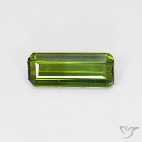 0.72ct Натуральный Темно-зеленый Турмалин, Изумрудная огранка, Чистота VS