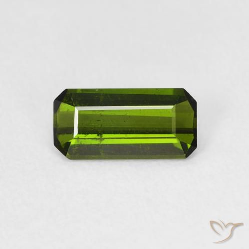0.78ct Натуральный Желтовато-зеленый Турмалин, Октагон / Изумрудная Огранка, Чистота VS, Photo A