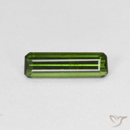0.92ct Натуральный Темно-зеленый Турмалин, Изумрудная огранка, Чистота VS