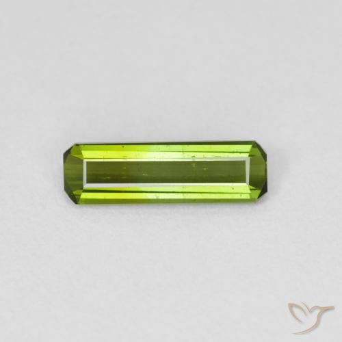 0.83ct Натуральный Травянисто-зелёный Турмалин, Изумрудная огранка, VVS-VS