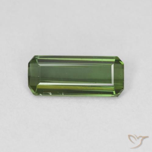 1.00ct Натуральный Желтовато-зеленый Турмалин, Изумрудная огранка, Чистота VVS
