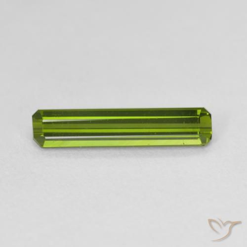 1.36ct Натуральный Средний зеленый Турмалин, Изумрудная огранка, VVS-VS