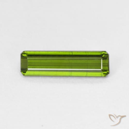 1.33ct Натуральный Травянисто-зелёный Турмалин, Изумрудная огранка, VVS-VS