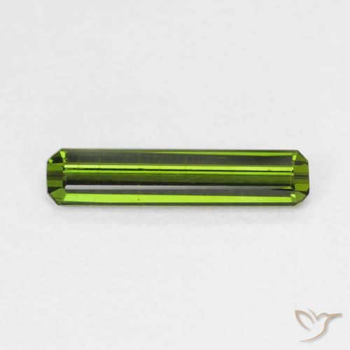 1.06ct Натуральный Темно-зеленый Турмалин, Изумрудная огранка, VVS-VS