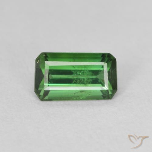 0.78ct Натуральный Коричневато-зеленый Турмалин, Изумрудная огранка, Чистота VS