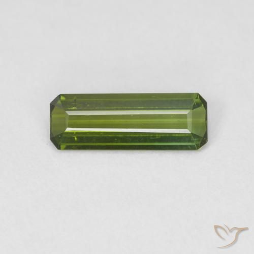 0.83ct Натуральный Теплый зеленый Турмалин, Изумрудная огранка, Чистота VS