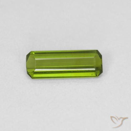 0.59ct Натуральный Средний зеленый Турмалин, Изумрудная огранка, Чистота VVS