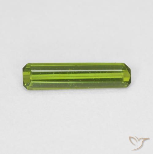 0.50ct Натуральный Средний зеленый Турмалин, Изумрудная огранка, Чистота VVS