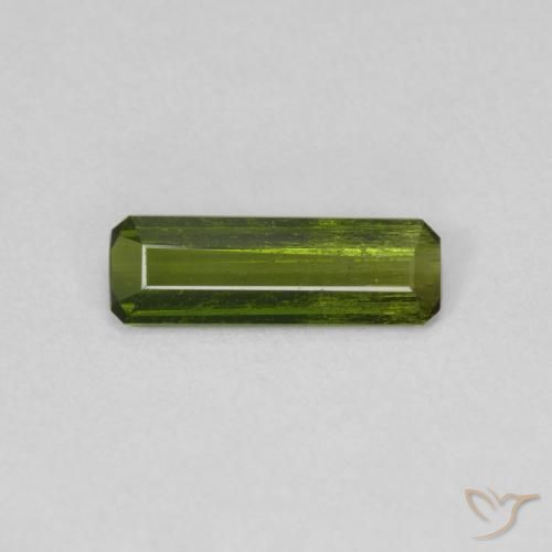 0.75ct Натуральный Средний зеленый Турмалин, Изумрудная огранка, Чистота VS