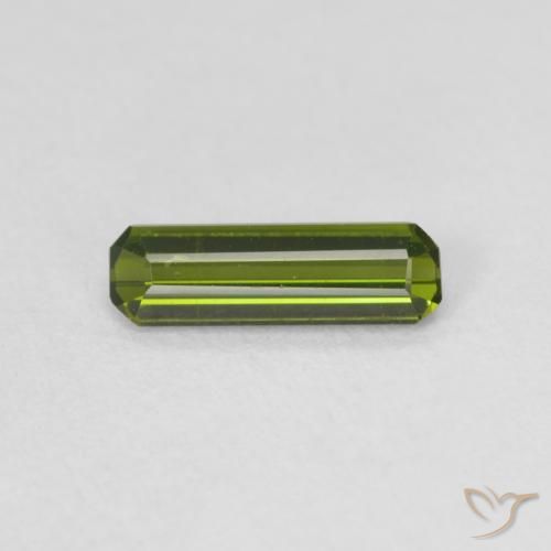 0.55ct Натуральный Теплый зеленый Турмалин, Изумрудная огранка, VVS-VS