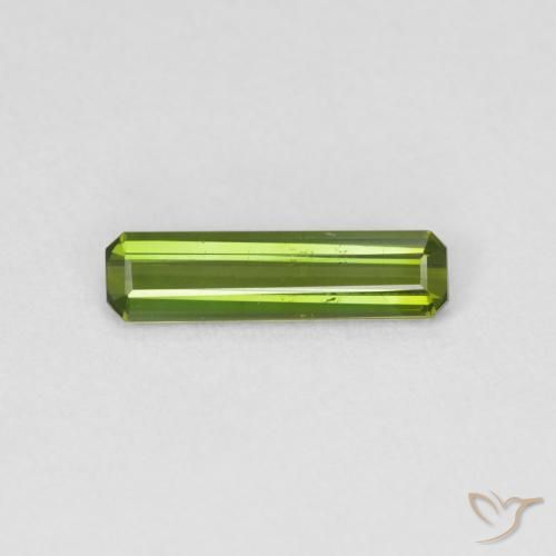 0.69ct Натуральный Травянисто-зелёный Турмалин, Изумрудная огранка, VVS-VS