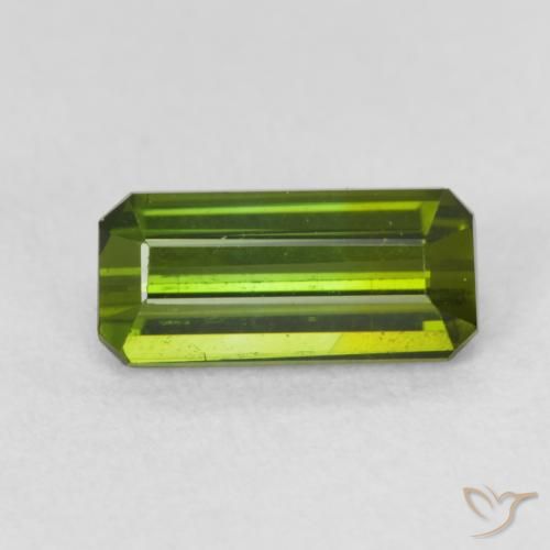 0.78ct Натуральный Средний зеленый Турмалин, Изумрудная огранка, VVS-VS