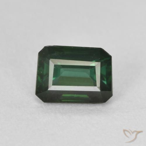 0.95ct Натуральный Прохладный лесной зеленый Турмалин, Изумрудная огранка, VVS-VS