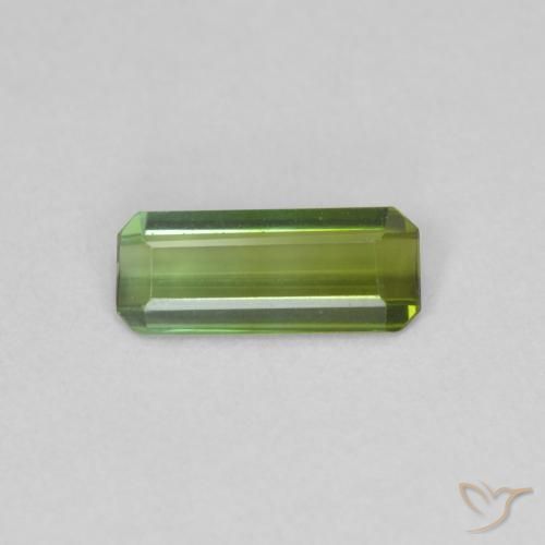 0.70ct Натуральный Средний зеленый Турмалин, Изумрудная огранка, Чистота VVS