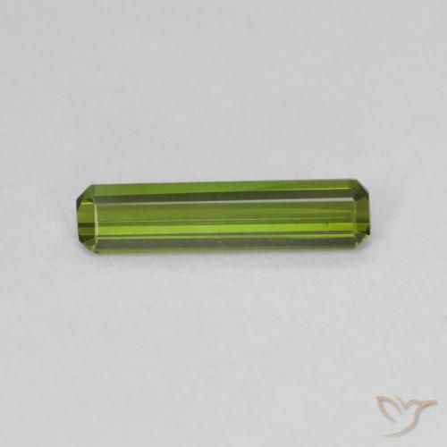 0.81ct Натуральный Средний зеленый Турмалин, Изумрудная огранка, Чистота VVS