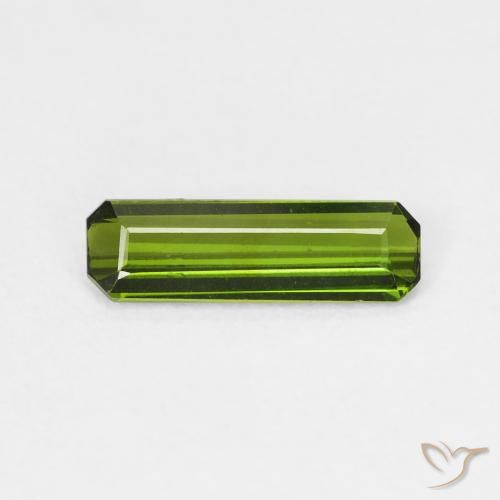 0.78ct Натуральный Средний зеленый Турмалин, Изумрудная огранка, Чистота VVS