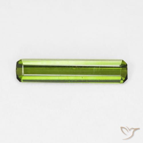 0.94ct Натуральный Темно-зеленый Турмалин, Изумрудная огранка, Чистота VVS