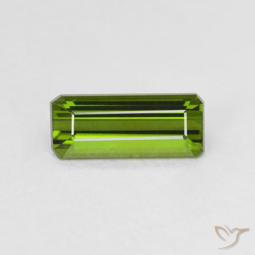 0.95ct Натуральный Темно-зеленый Турмалин, Изумрудная огранка, Чистота VVS