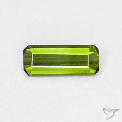 0.54ct Натуральный Средний зеленый Турмалин, Изумрудная огранка, Чистота VVS