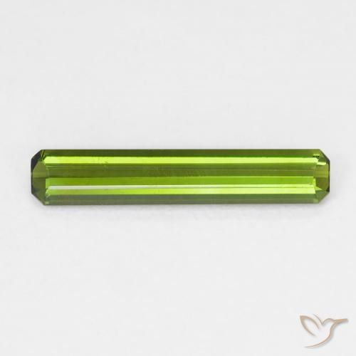 1.08ct Натуральный Темно-зеленый Турмалин, Изумрудная огранка, Чистота VVS