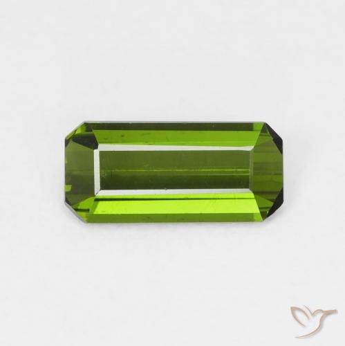 0.77ct Натуральный Темно-зеленый Турмалин, Изумрудная огранка, Чистота VVS