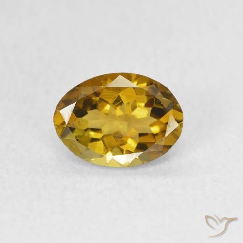 0.96ct Натуральный Зеленовато-золотисто-коричневый Турмалин, Овал, Чистота VS