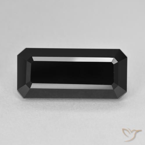 7.00ct Натуральный Шерл Турмалин, Изумрудная огранка, Непрозрачный